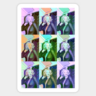 Marilyn Monroe as a color collage Sticker